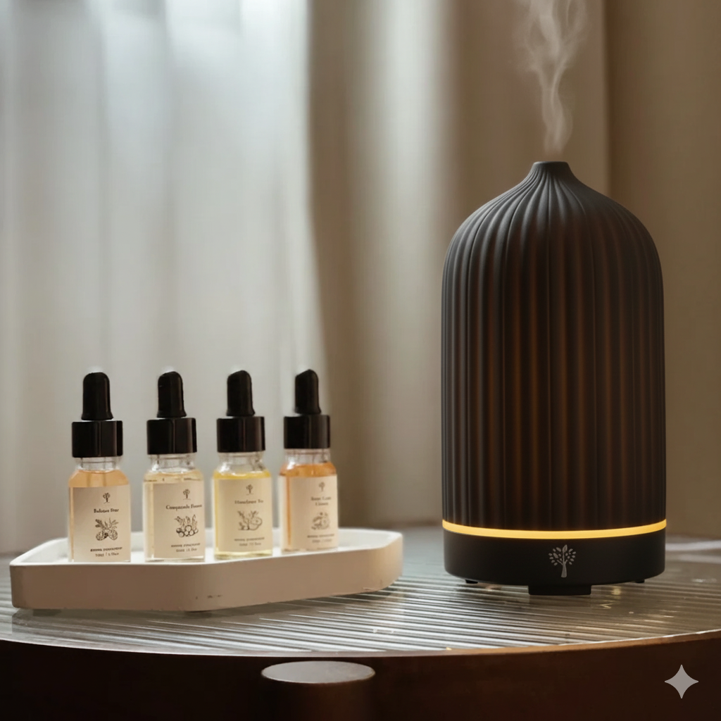 Black Coral Diffuser + 6-Pack Hotel Scent Bundle