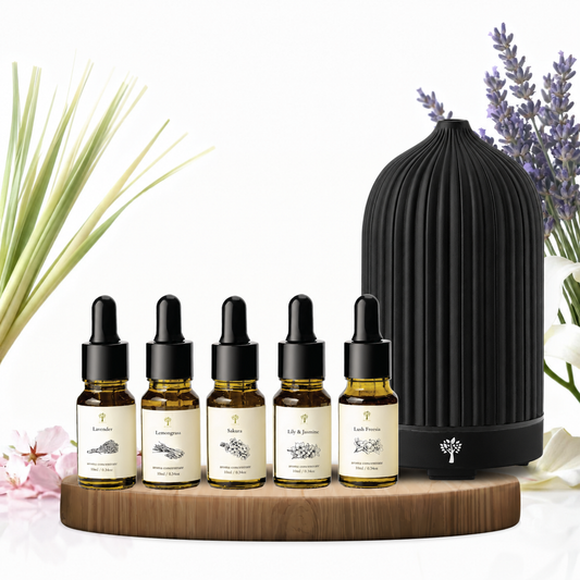 Black Coral Diffuser + 5-Pack Garden Scent Bundle