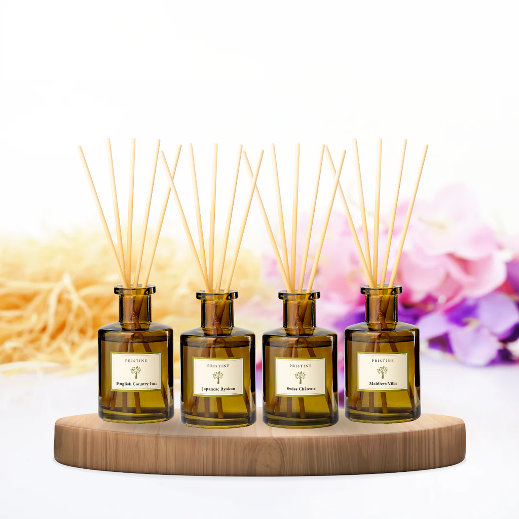 4-Pack Hotel Scent Reed Diffuser Bundle (180ml) | Pristine MY