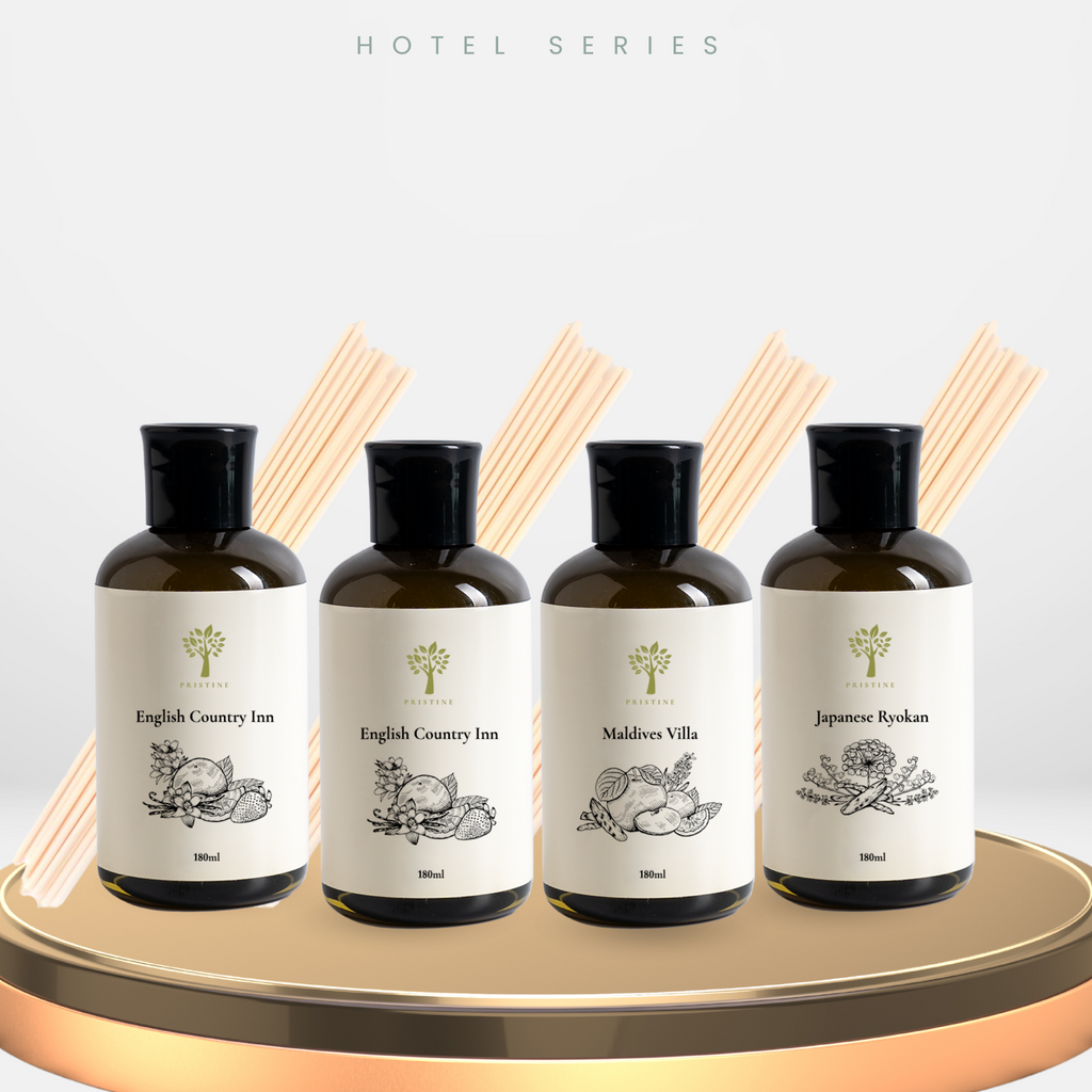 4-Pack Hotel Scent Diffuser Refill Bundle (180ml) | Pristine MY